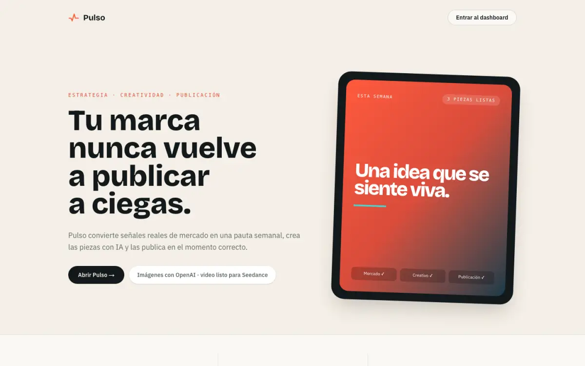 Pantalla de Pulso